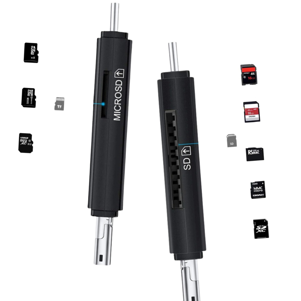 Lecteur de cartes mémoire USB 3-en-1