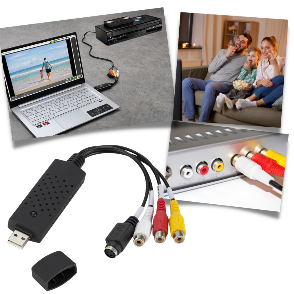 Adaptateur USB 2.0 pour la capture vidéo TV DVD VHS DVR